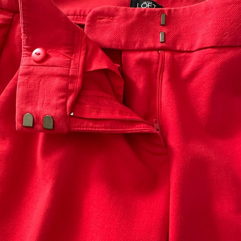 Ann Taylor Loft Skinny Red Pants - Picture 4 of 6